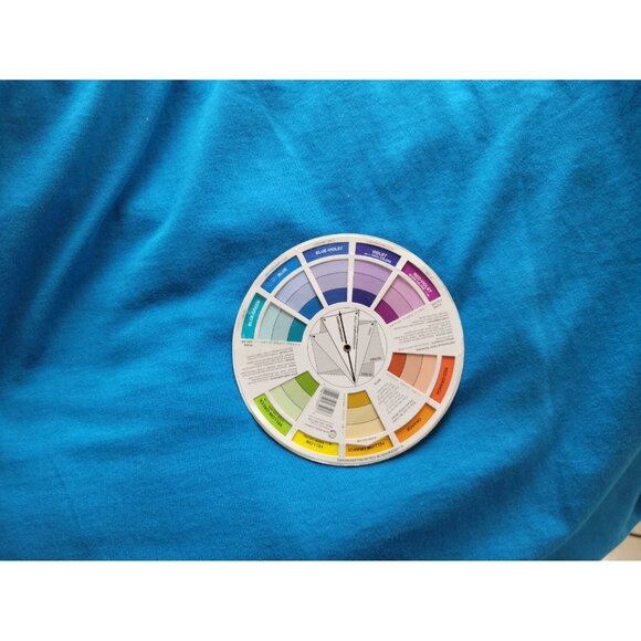 Roamans Women Top 4X Plus Short Sleeve Pullover Blue Cotton Deco Buttons BLU136E - Picture 6 of 7